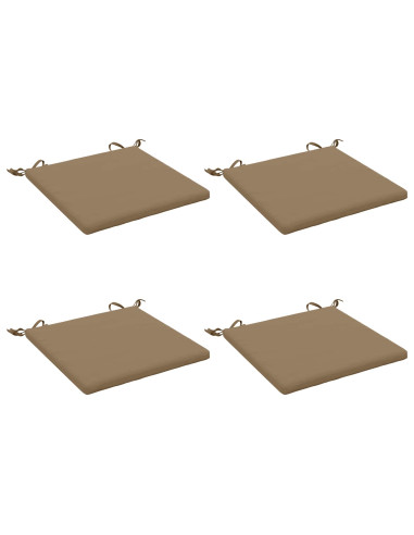 Cuscini per Sedia in 4 Pezzi SOEST 4 pz 100% Poliestere Tortora