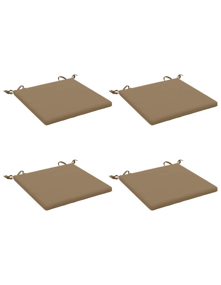 Cuscini per Sedia in 4 Pezzi SOEST 4 pz 100% Poliestere Tortora