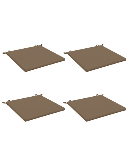 Cuscini per Sedia in 4 Pezzi SOEST 4 pz 100% Poliestere Tortora