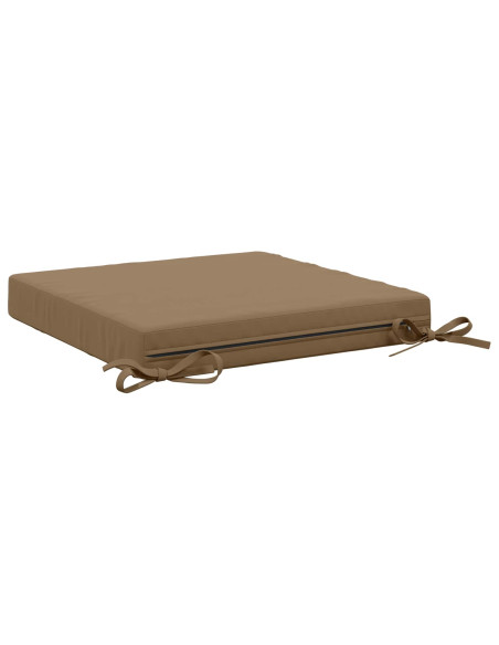 Cuscini per Sedia in 4 Pezzi SOEST 4 pz 100% Poliestere Tortora