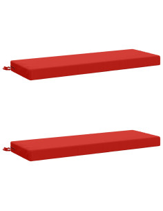 Cuscini per Panchina a 2 Pezzi SOEST 2 pz 100% Poliestere Rosso