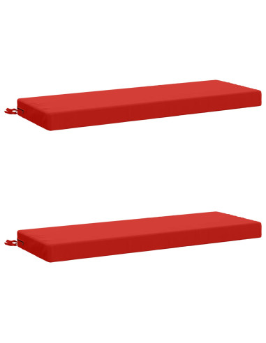 Cuscini per Panchina a 2 Pezzi SOEST 2 pz 100% Poliestere Rosso