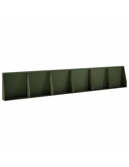 Muro di contenimento 6 pz 40 x 12 x 30 cm Acciaio Verde Oliva