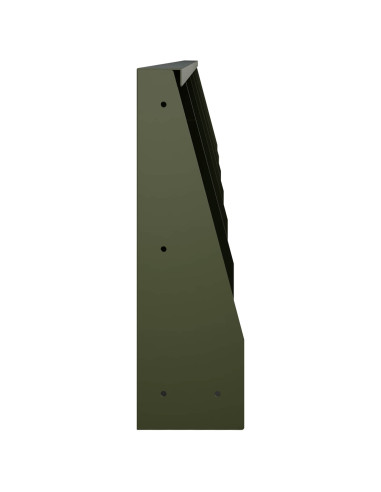 Muro di contenimento 6 pz 40 x 12 x 30 cm Acciaio Verde Oliva