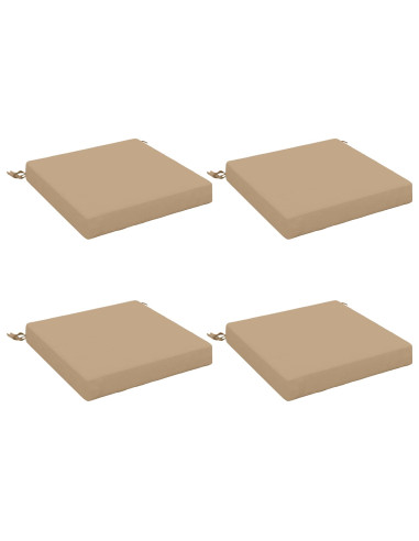 Cuscini per Sedia in 4 Pezzi SOEST 4 pz 100% Poliestere Sabbia