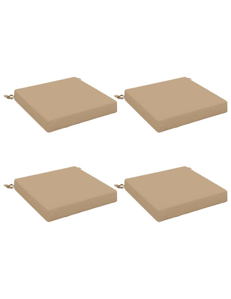 Cuscini per Sedia in 4 Pezzi SOEST 4 pz 100% Poliestere Sabbia