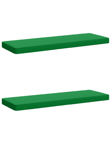 Cuscini per Panchina a 2 Pezzi VUGHT 2 pz 100% Poliestere Verde