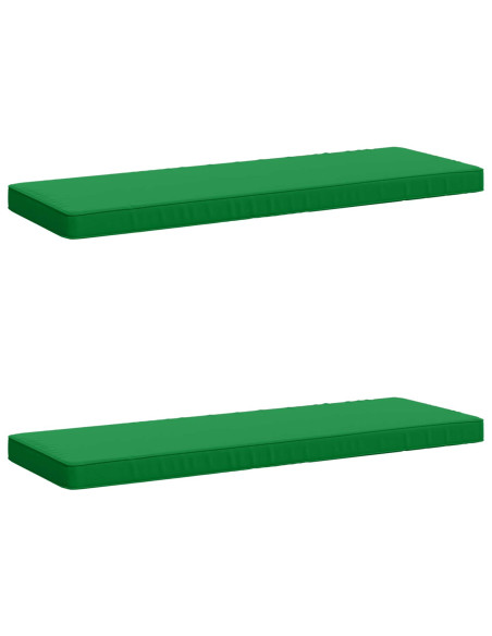 Cuscini per Panchina a 2 Pezzi VUGHT 2 pz 100% Poliestere Verde