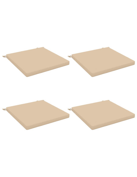 Cuscini per Sedia in 4 Pezzi SOEST 4 pz 100% Poliestere Crema