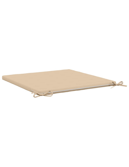 Cuscini per Sedia in 4 Pezzi SOEST 4 pz 100% Poliestere Crema