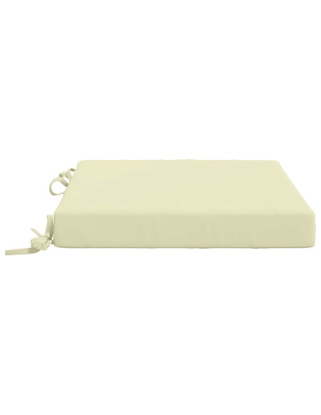Cuscini per Sedia in 4 Pezzi SOEST 4 pz 100% Poliestere Crema