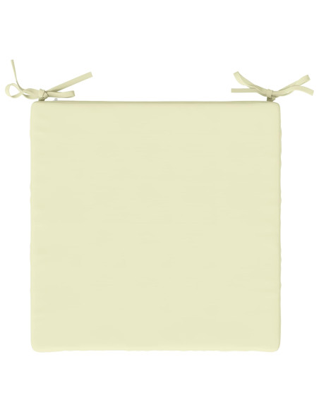 Cuscini per Sedia in 4 Pezzi SOEST 4 pz 100% Poliestere Crema