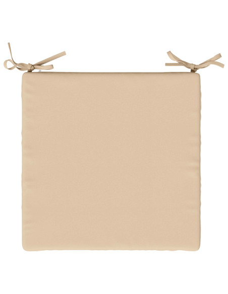 Cuscini per Sedia in 4 Pezzi SOEST 4 pz 100% Poliestere Crema