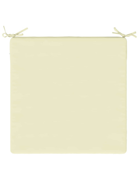 Cuscini per Sedia in 4 Pezzi SOEST 4 pz 100% Poliestere Crema