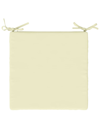 Cuscini per Sedia in 4 Pezzi SOEST 4 pz 100% Poliestere Crema