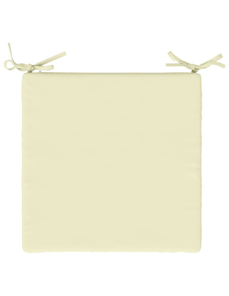 Cuscini per Sedia in 4 Pezzi SOEST 4 pz 100% Poliestere Crema