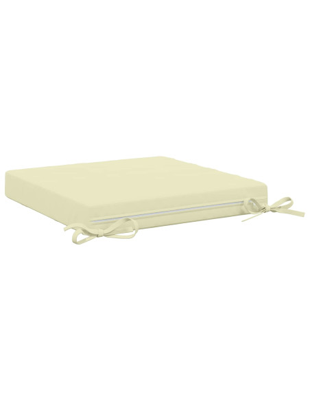 Cuscini per Sedia in 4 Pezzi SOEST 4 pz 100% Poliestere Crema