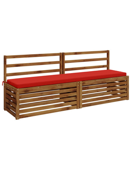 Cuscini per Panchina a 2 Pezzi SOEST 2 pz 100% Poliestere Rosso