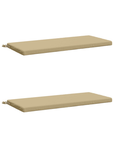 Cuscini per Panchina a 2 Pezzi SOEST 2 pz 100% Poliestere Beige