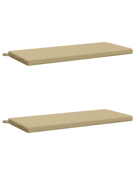 Cuscini per Panchina a 2 Pezzi SOEST 2 pz 100% Poliestere Beige