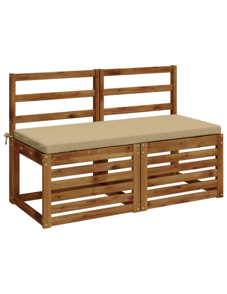 Cuscini per Panchina a 2 Pezzi SOEST 2 pz 100% Poliestere Beige