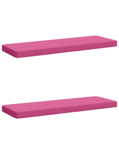Cuscini per Panchina a 2 Pezzi VUGHT 2 pz 100% Poliestere Rosa