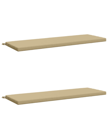 Cuscini per Panchina a 2 Pezzi SOEST 2 pz 100% Poliestere Beige