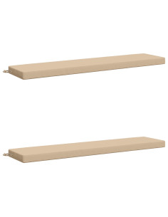 Cuscini per Panchina a 2 Pezzi SOEST 2 pz 100% Poliestere Crema