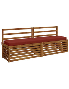 Cuscini per Panchina a 2 Pezzi SOEST 2 pz 100% Poliestere Rosso 2