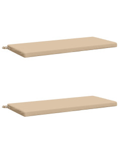 Cuscini per Panchina a 2 Pezzi SOEST 2 pz 100% Poliestere Crema