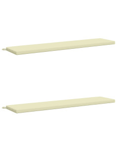 Cuscini per Panchina a 2 Pezzi SOEST 2 pz 100% Poliestere Crema
