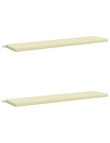 Cuscini per Panchina a 2 Pezzi SOEST 2 pz 100% Poliestere Crema