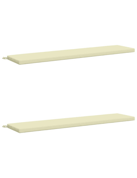 Cuscini per Panchina a 2 Pezzi SOEST 2 pz 100% Poliestere Crema