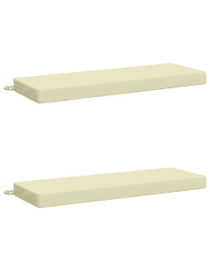 Cuscini per Panchina a 2 Pezzi SOEST 2 pz 100% Poliestere Crema