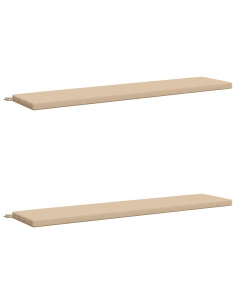 Cuscini per Panchina a 2 Pezzi SOEST 2 pz 100% Poliestere Crema