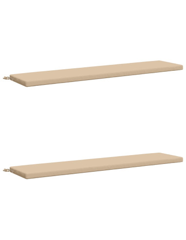 Cuscini per Panchina a 2 Pezzi SOEST 2 pz 100% Poliestere Crema