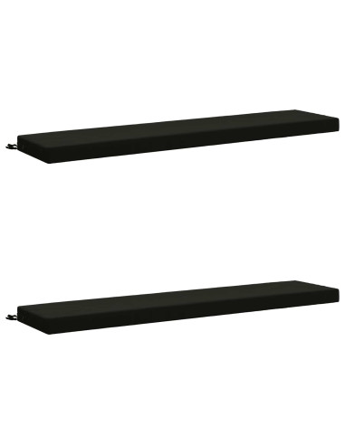 Cuscini per Panchina a 2 Pezzi SOEST 2 pz 100% Poliestere Nero