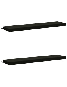 Cuscini per Panchina a 2 Pezzi SOEST 2 pz 100% Poliestere Nero