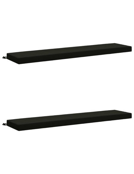 Cuscini per Panchina a 2 Pezzi SOEST 2 pz 100% Poliestere Nero