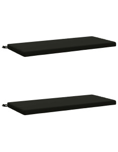 Cuscini per Panchina a 2 Pezzi SOEST 2 pz 100% Poliestere Nero