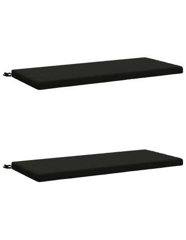 Cuscini per Panchina a 2 Pezzi SOEST 2 pz 100% Poliestere Nero