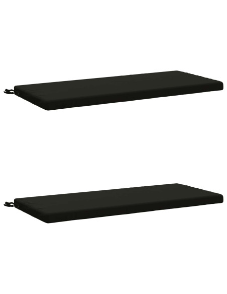 Cuscini per Panchina a 2 Pezzi SOEST 2 pz 100% Poliestere Nero