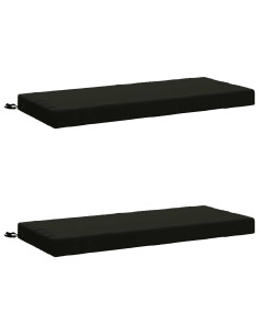 Cuscini per Panchina a 2 Pezzi SOEST 2 pz 100% Poliestere Nero