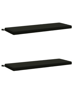 Cuscini per Panchina a 2 Pezzi SOEST 2 pz 100% Poliestere Nero
