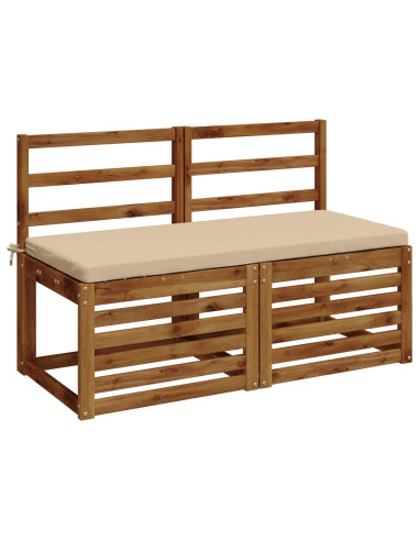 Cuscini per Panchina a 2 Pezzi SOEST 2 pz 100% Poliestere Crema