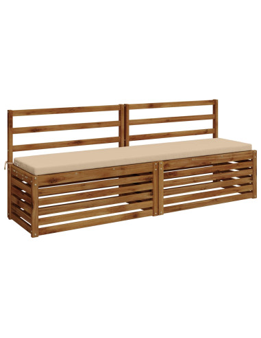 Cuscini per Panchina a 2 Pezzi SOEST 2 pz 100% Poliestere Crema
