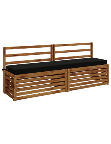Cuscini per Panchina a 2 Pezzi SOEST 2 pz 100% Poliestere Nero
