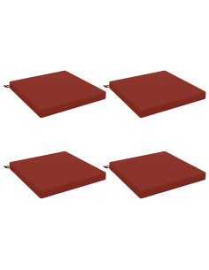 Cuscini per Sedia in 4 Pezzi SOEST 4 pz 100% Poliestere Rosso