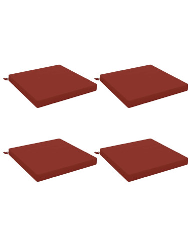 Cuscini per Sedia in 4 Pezzi SOEST 4 pz 100% Poliestere Rosso
