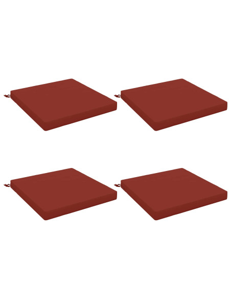 Cuscini per Sedia in 4 Pezzi SOEST 4 pz 100% Poliestere Rosso